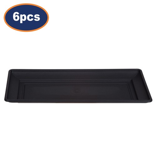 6pcs 37cm planter saucer black - planter,