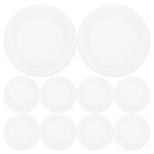16pcs white plant - white,