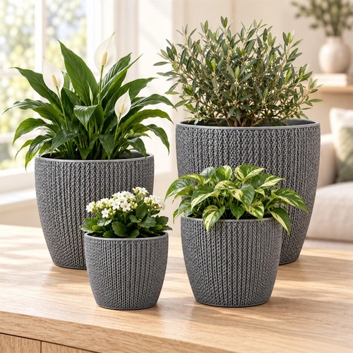 Grey plant pots indoor - 4,