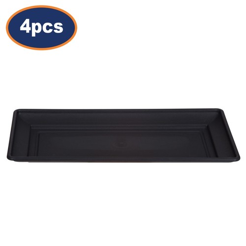 4pcs 37cm planter saucer - planter, black