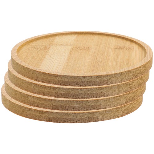 Reusable bamboo plant - plant, saucer