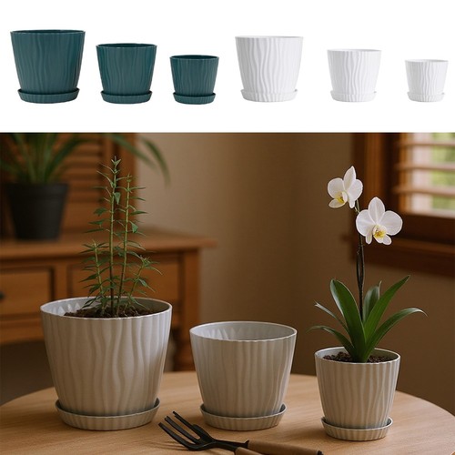 16pcs round plastic plant - plastic,