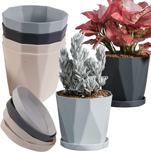 Pack plastic plant pots 13cm - pots,